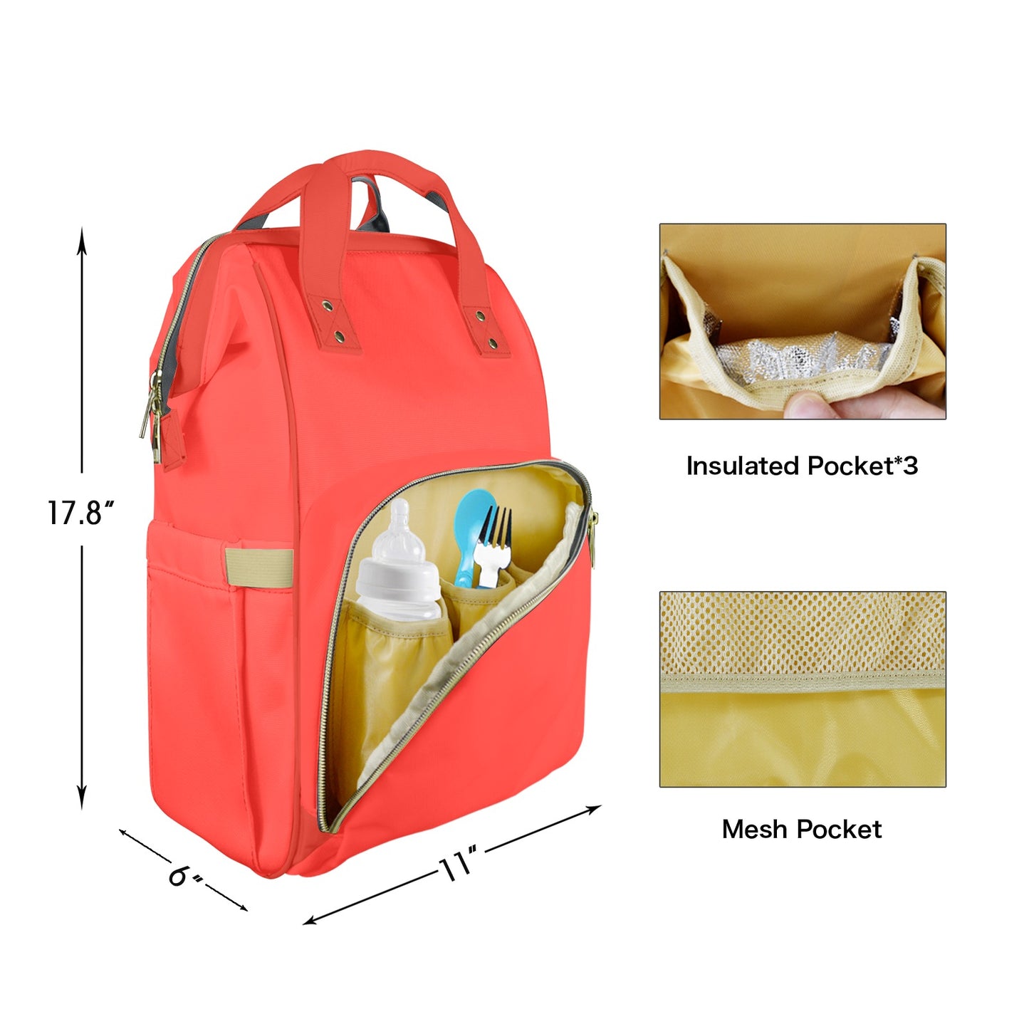 Fire Engine Customizable Diaper Bag