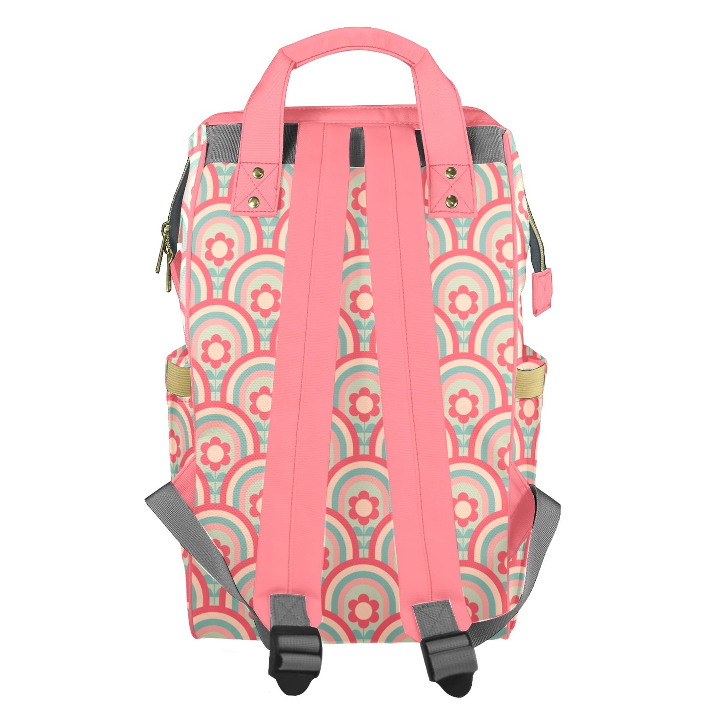 Retro Rainbows Customizable Diaper Bag