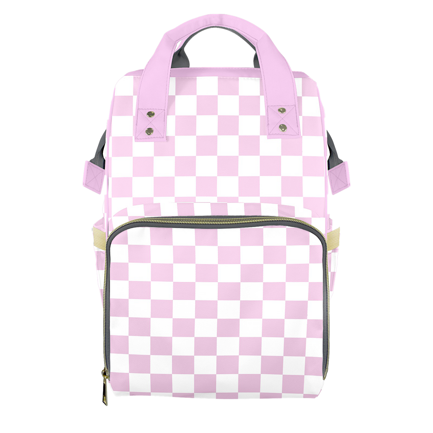 Lilac Checks Customizable Diaper Bag