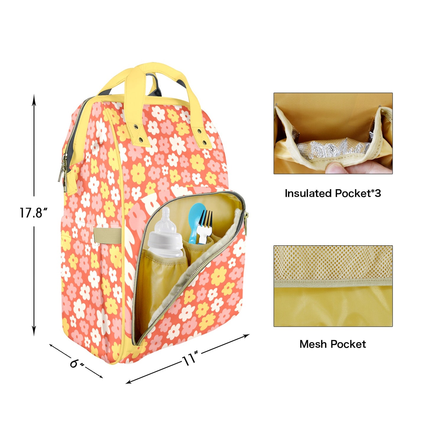 Daisy Chain Customizable Diaper Bag