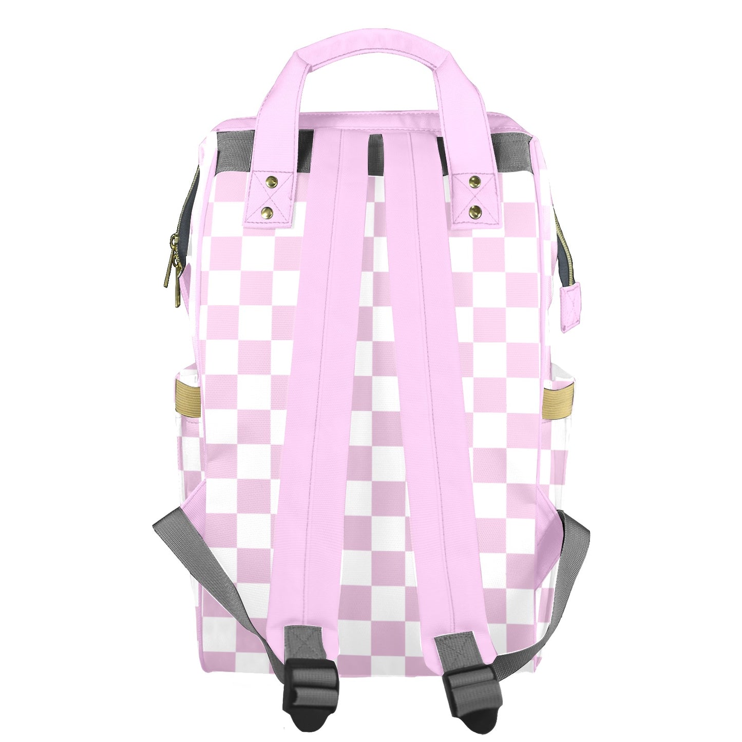 Lilac Checks Customizable Diaper Bag