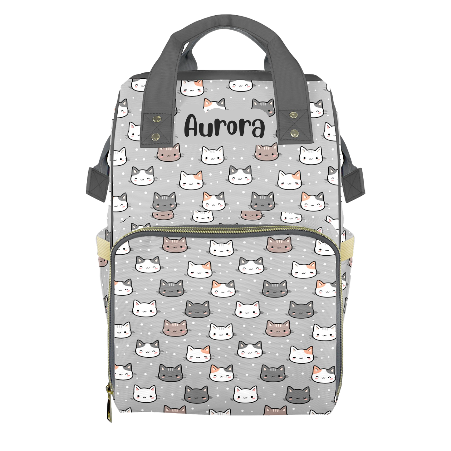 Cutie Cats Customizable Diaper Bag