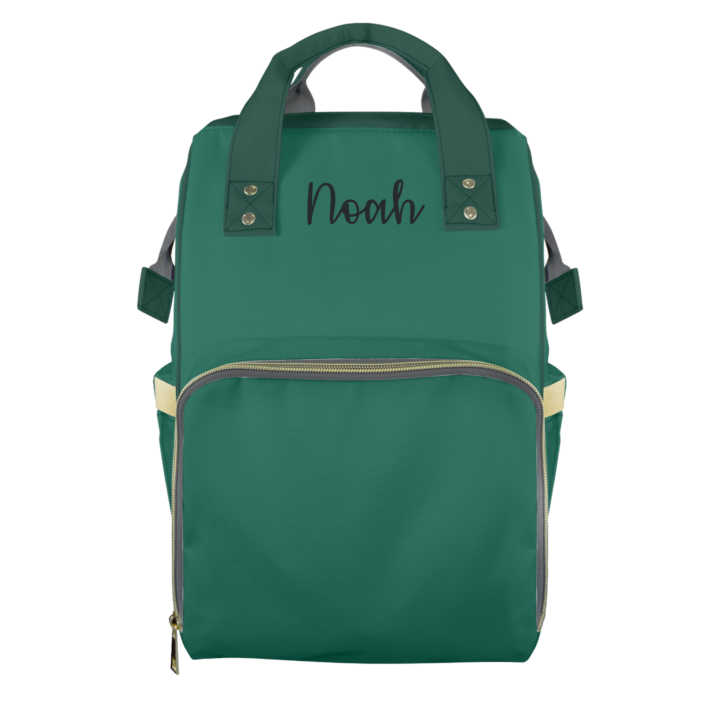 Moss Green Customizable Diaper Bag