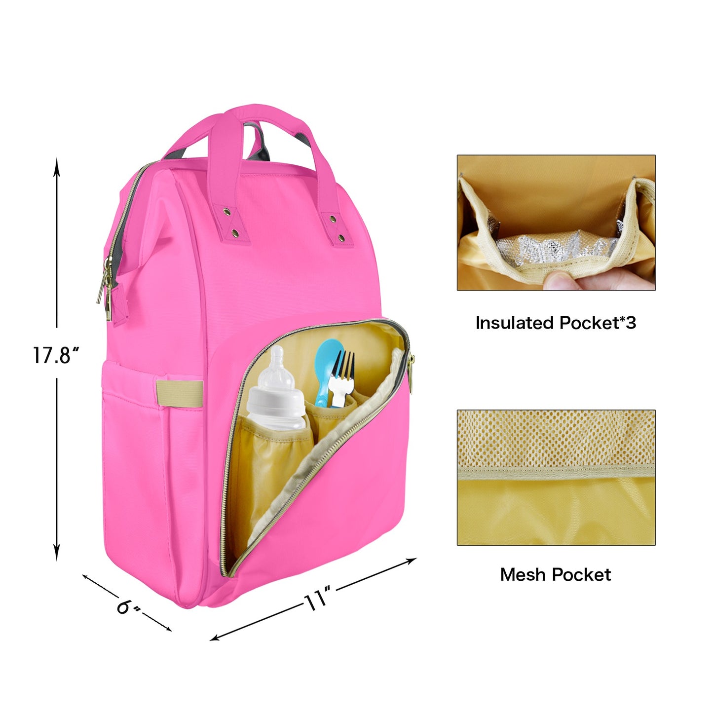 Very Berry Customizable Diaper Bag