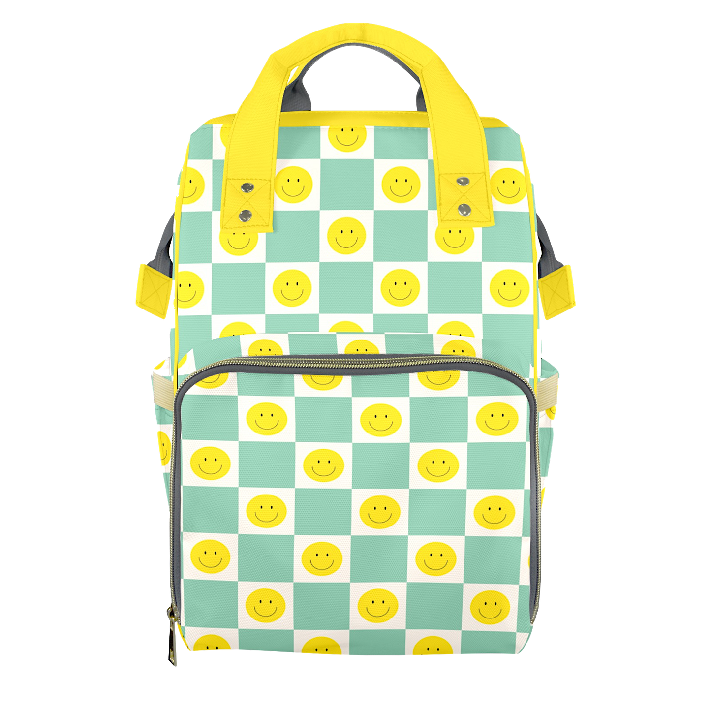 Sage Smileys Customizable Diaper Bag
