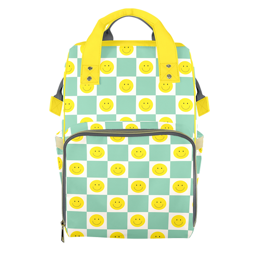 Sage Smileys Customizable Diaper Bag
