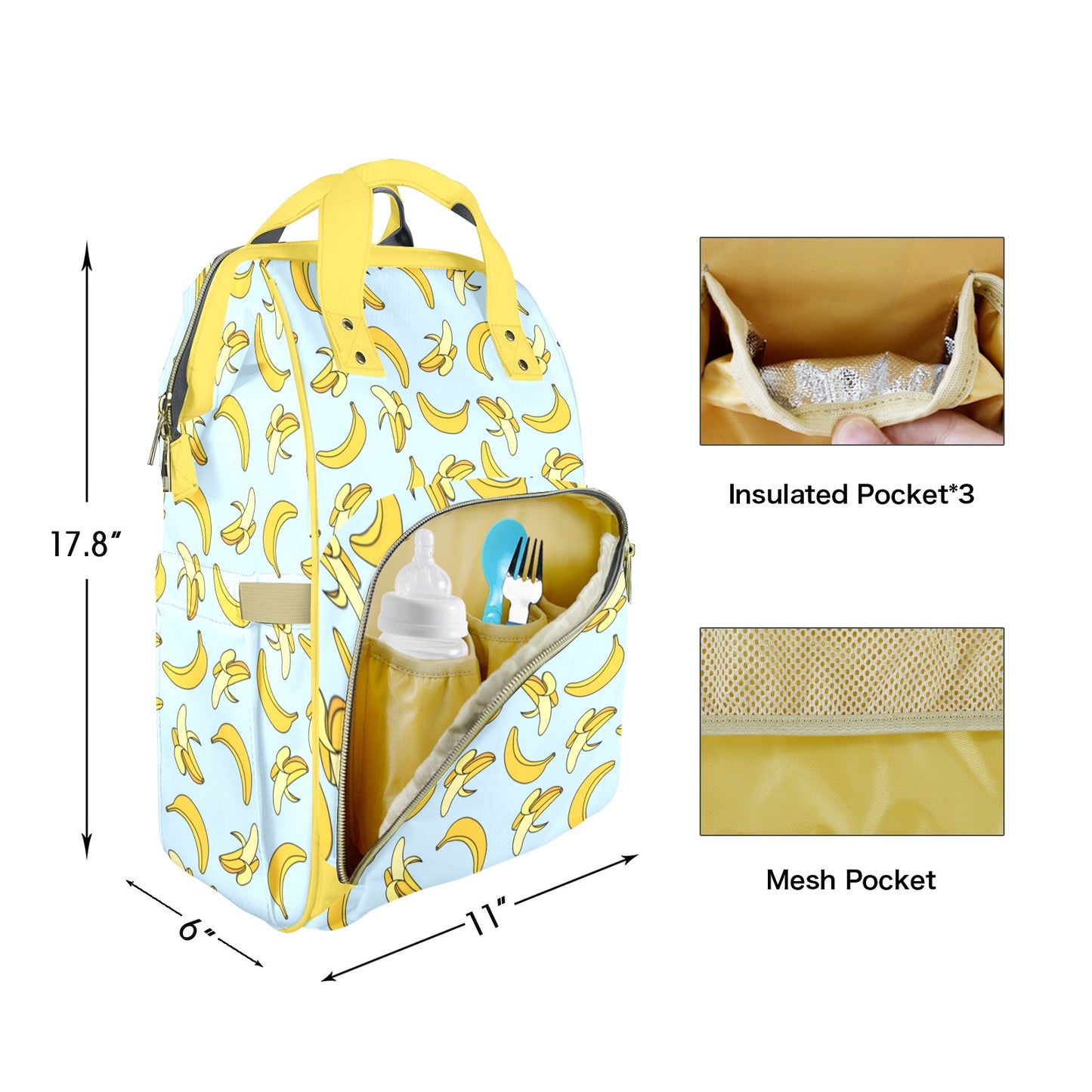 Go Bananas Customizable Diaper Bag