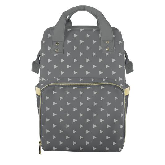 Grey Arrows Customizable Diaper Bag
