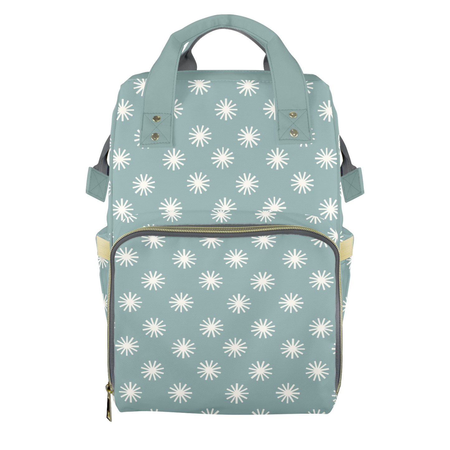Sage Starbursts Customizable Diaper Bag