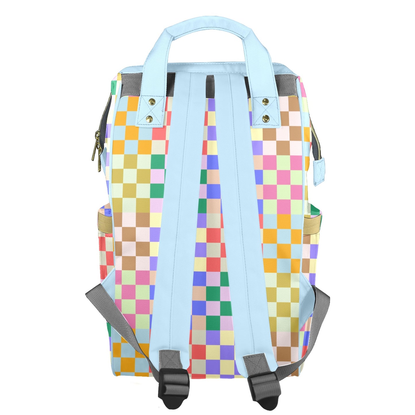 Vibrant Checks Customizable Diaper Bag