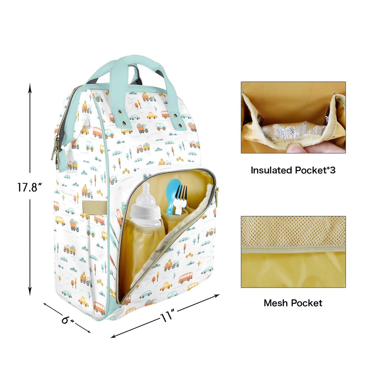 Around Town Customizable Diaper Bag