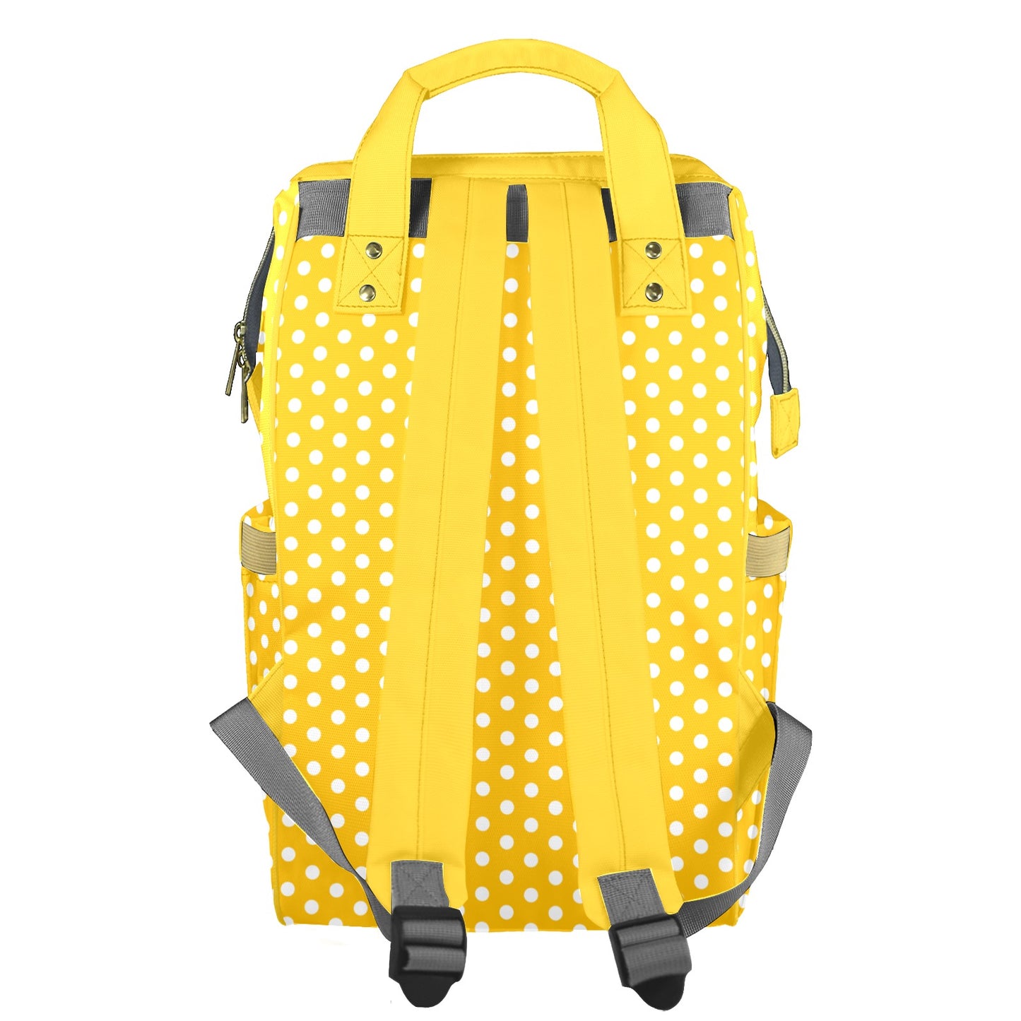 Yellow Polkadots Customizable Diaper Bag