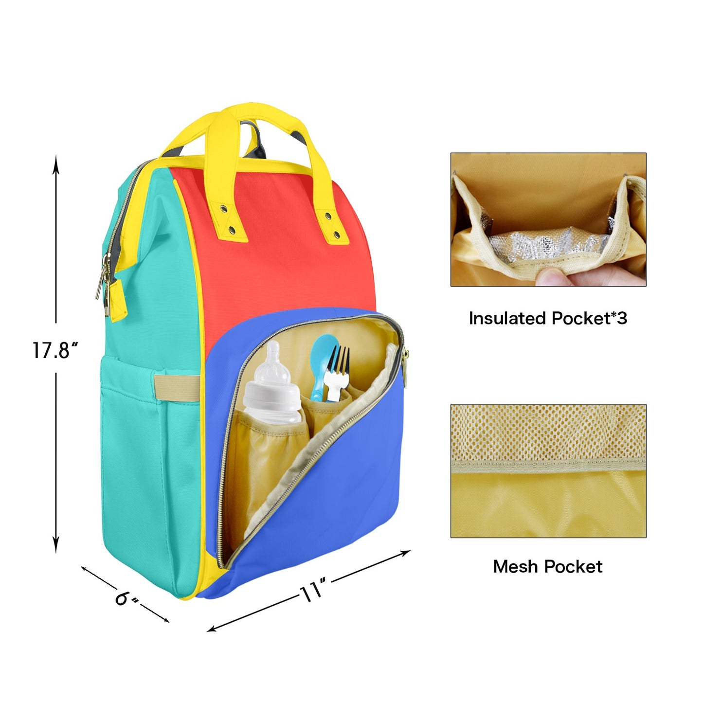 Primary Perfection Customizable Diaper Bag
