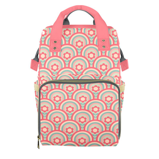 Retro Rainbows Customizable Diaper Bag