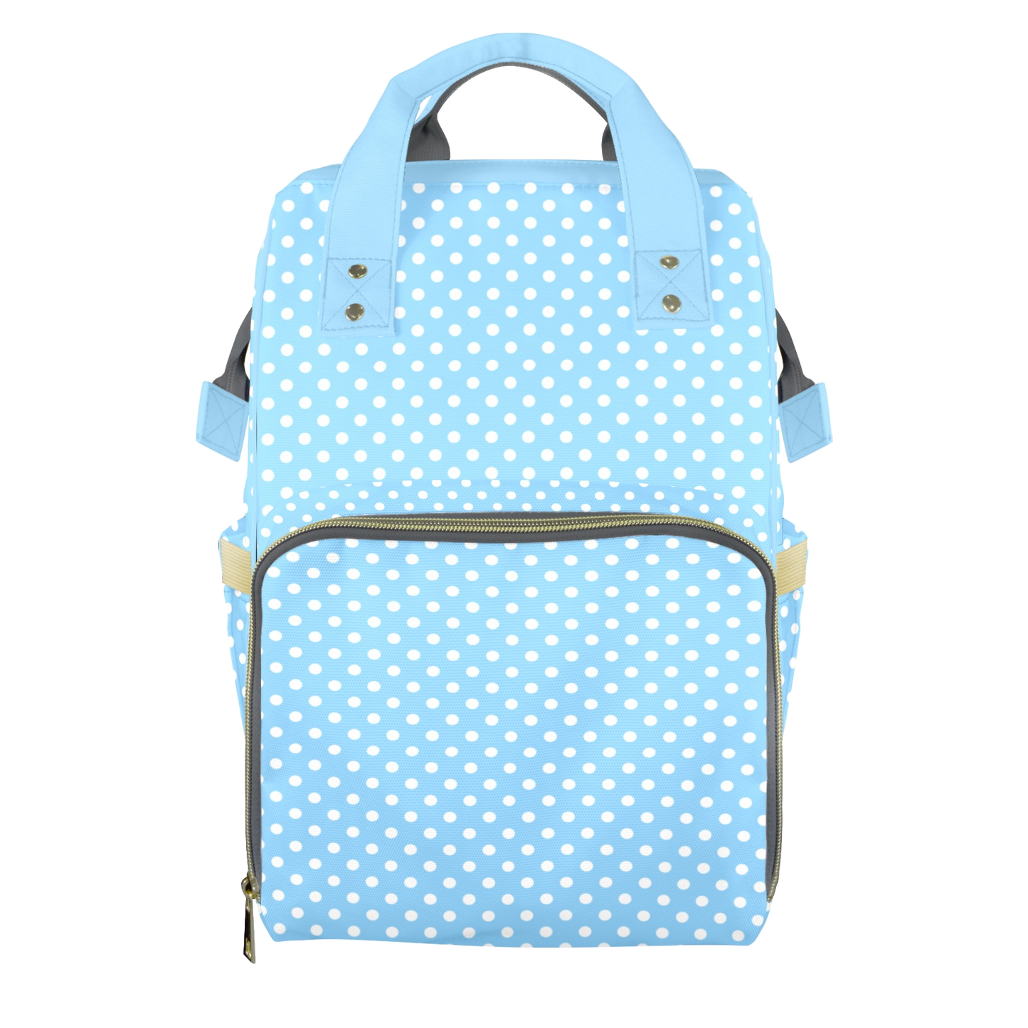 Blue Polkadots Customizable Diaper Bag