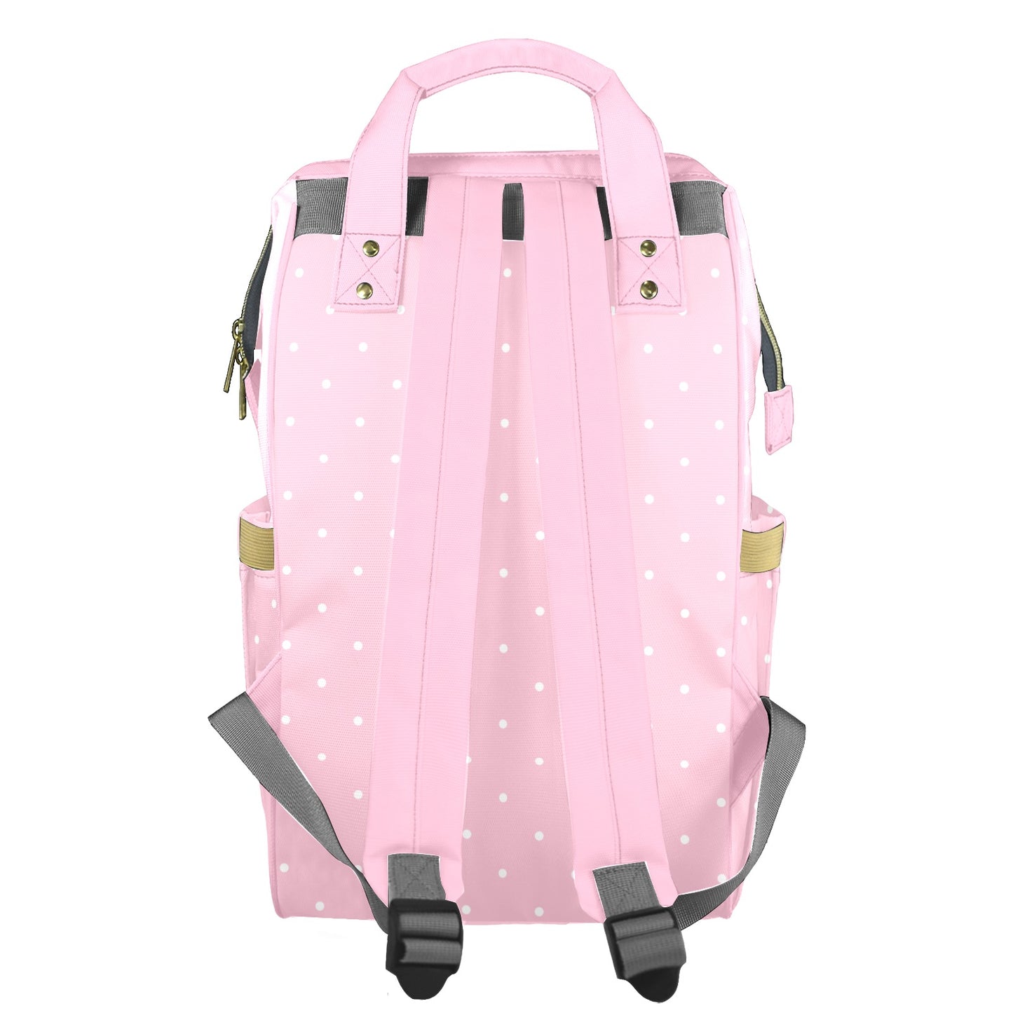 Pink Polkadots Customizable Diaper Bag