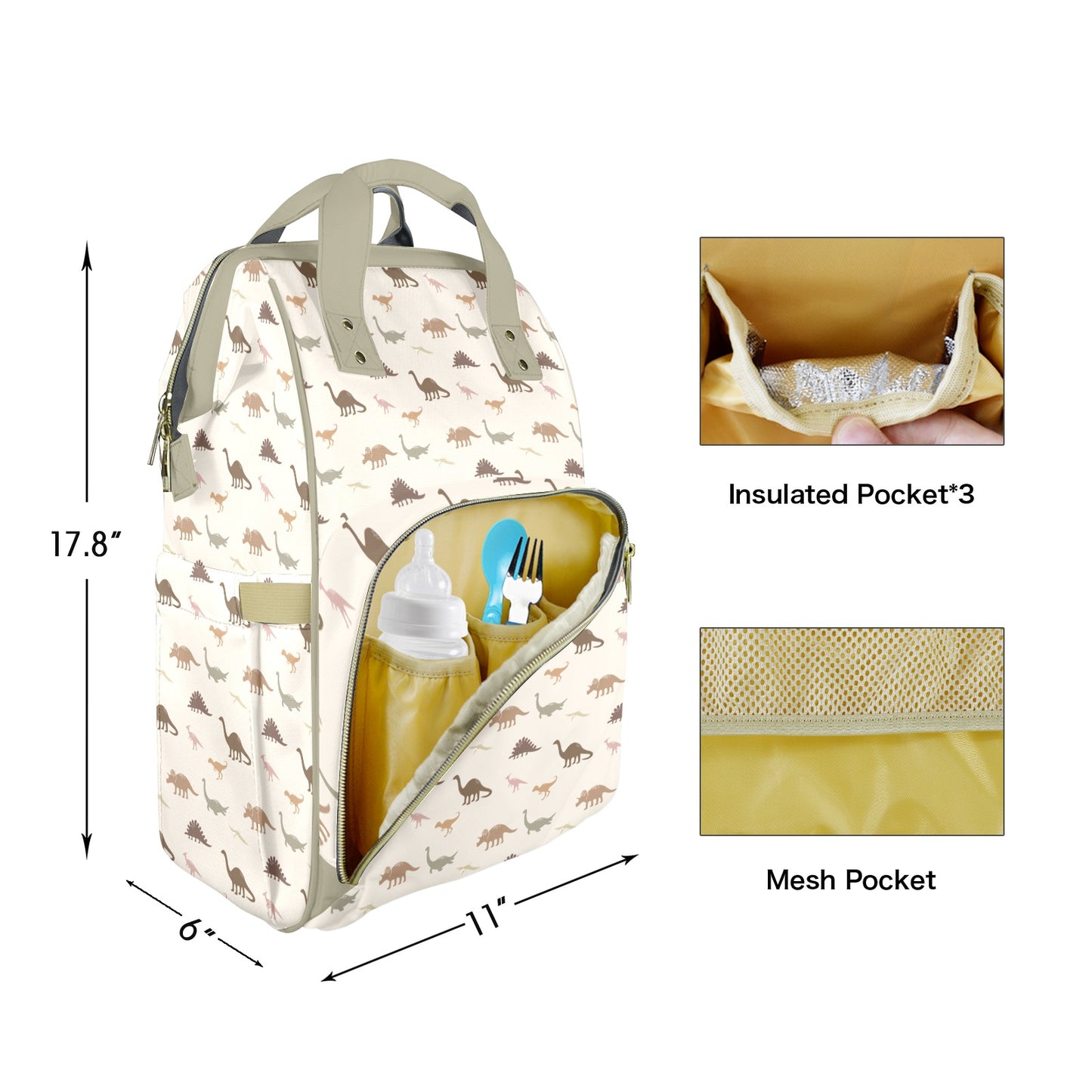 Dino Dig Customizable Diaper Bag