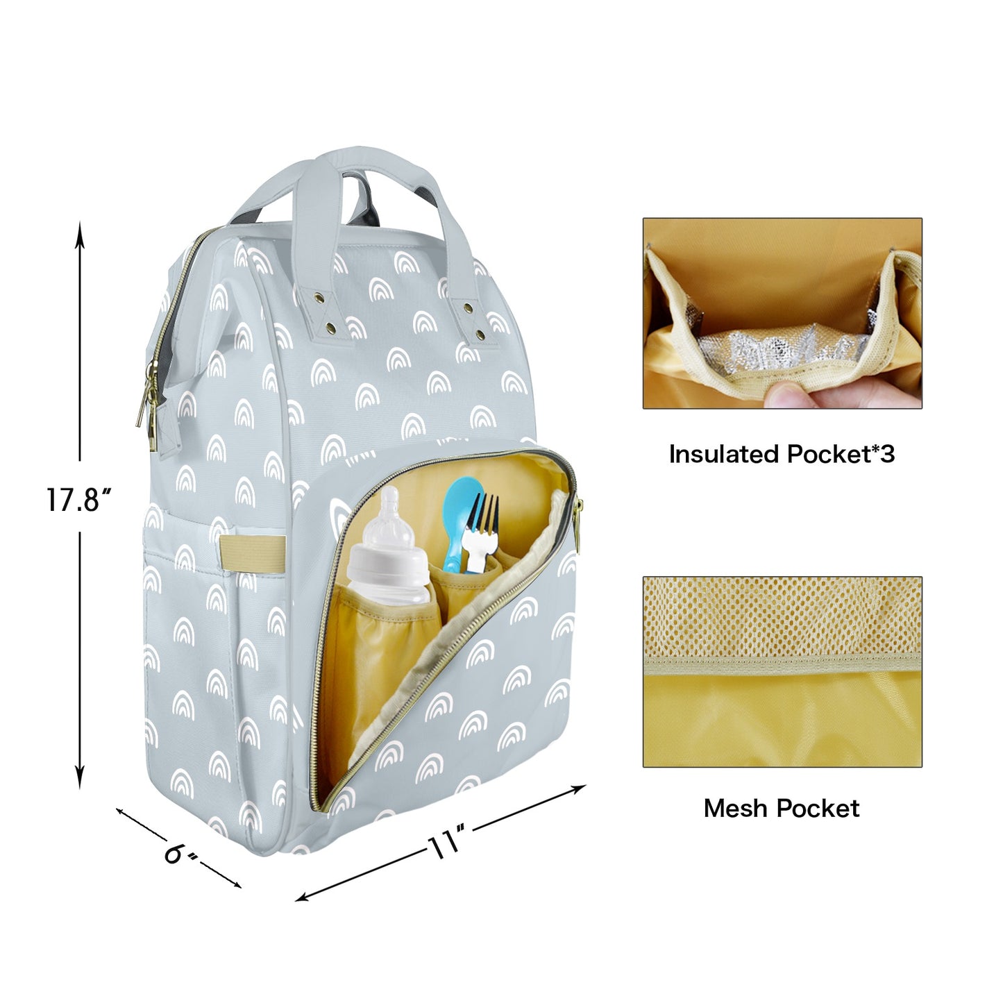 After The Rain Customizable Diaper Bag