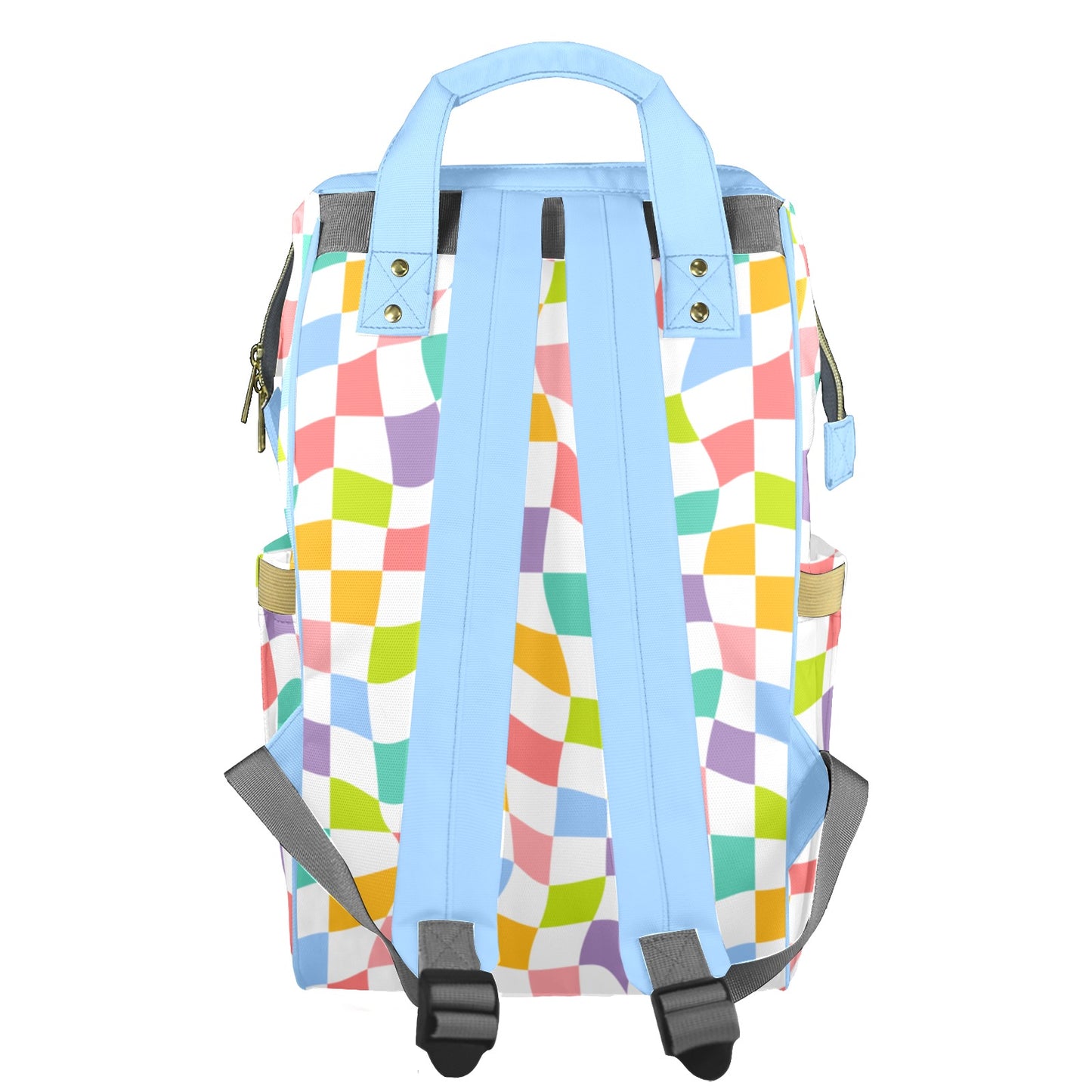 Wavy Checks Customizable Diaper Bag