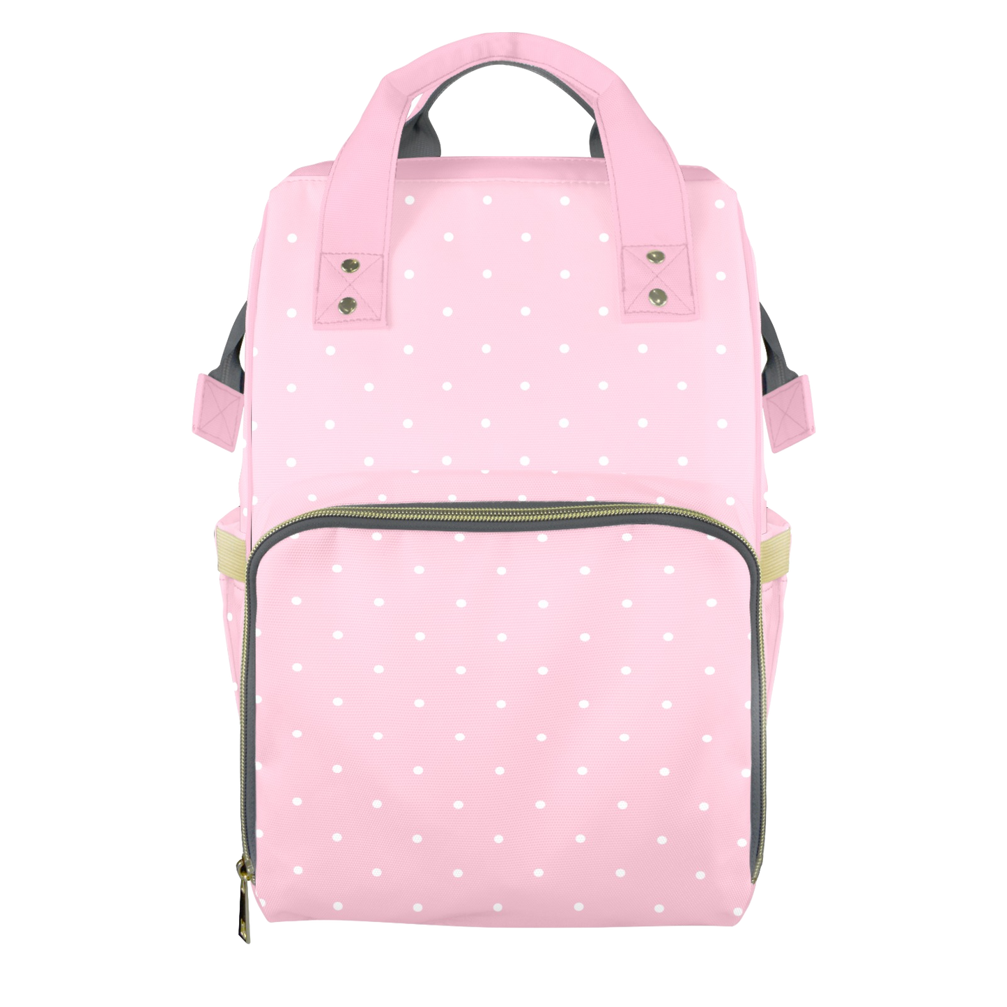 Pink Polkadots Customizable Diaper Bag