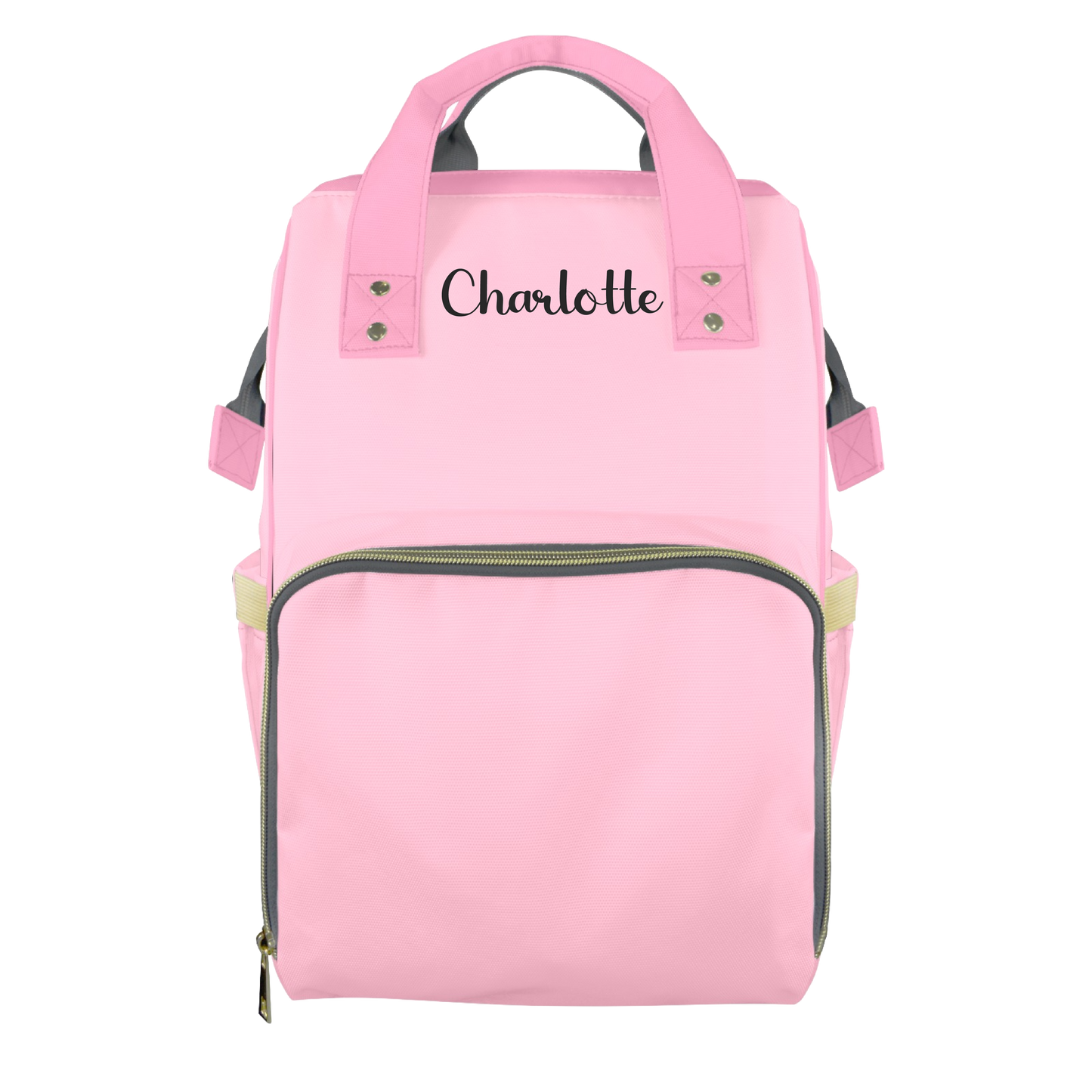 Bubblegum Pink Customizable Diaper Bag