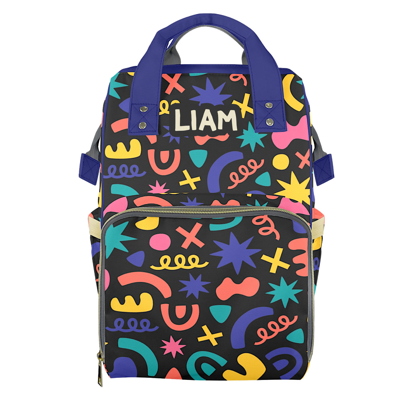 Colorful Chaos Customizable Diaper Bag