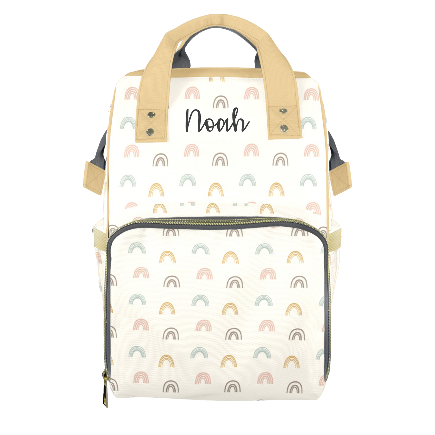 Classic Rainbows Customizable Diaper Bag