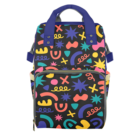 Colorful Chaos Customizable Diaper Bag