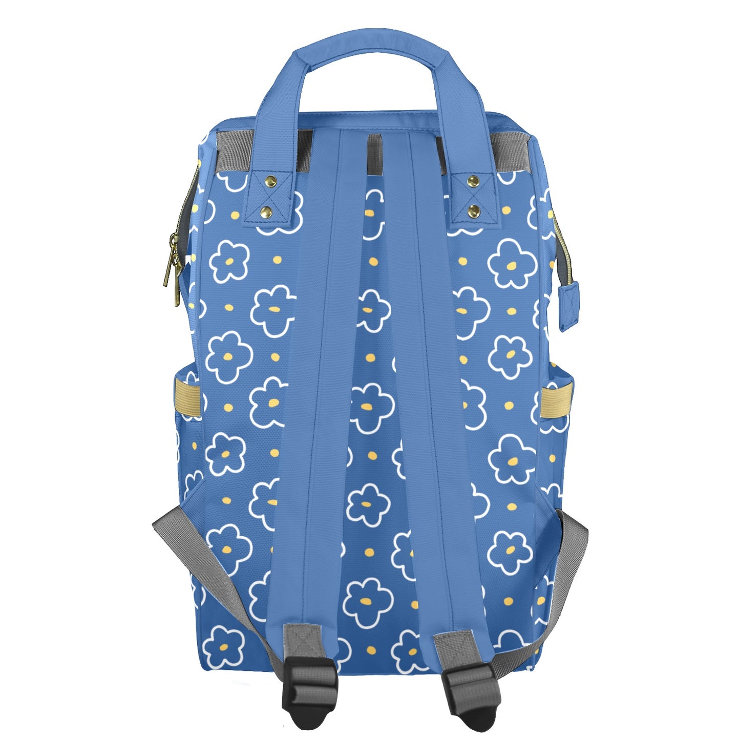 Blue Blooms Customizable Diaper Bag