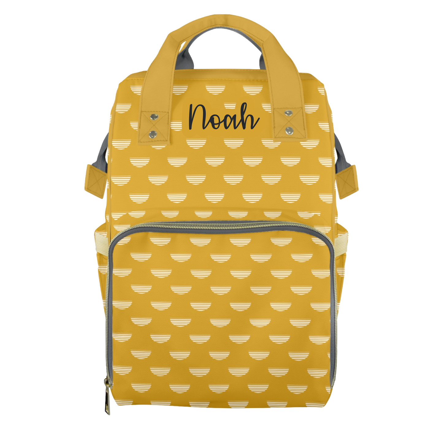 Gold Crescents Customizable Diaper Bag