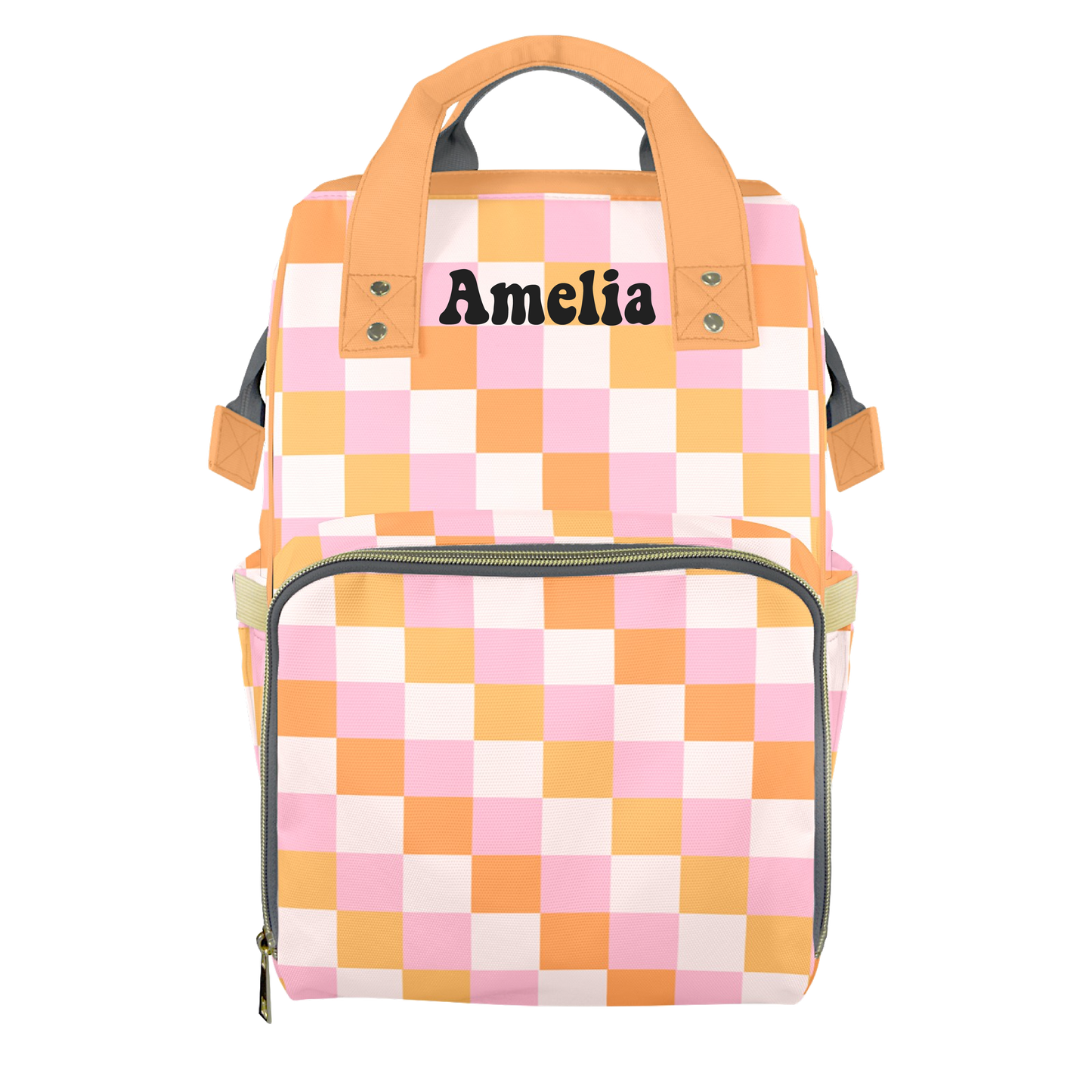 Summer Checks Customizable Diaper Bag