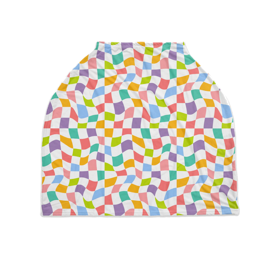 Wavy Checks Nursing Cover